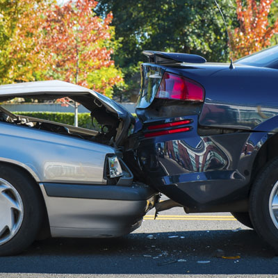 Cars in accident