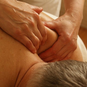 man getting shoulder massage