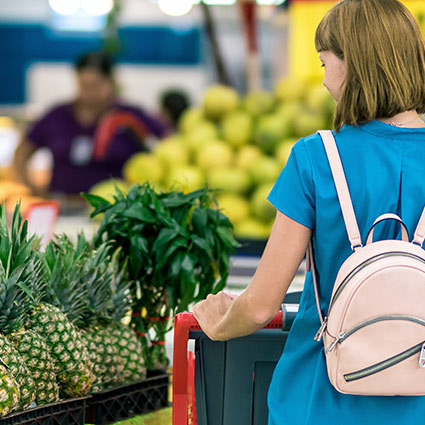 person shopping for groceries