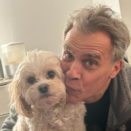 Midtown NYC Chiropractor Dr. Robert Shire and his dog