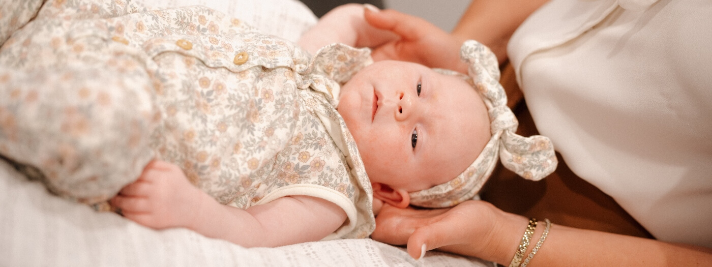 Johnston chiropractor adjusting a baby