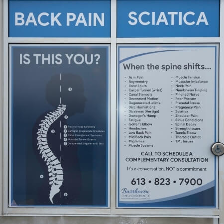 Close up view of office exterior