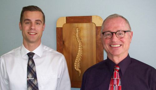 Sturgeon Bay chiropractor father and son team, Dr. Randal Arnold and Dr. Levi Arnold