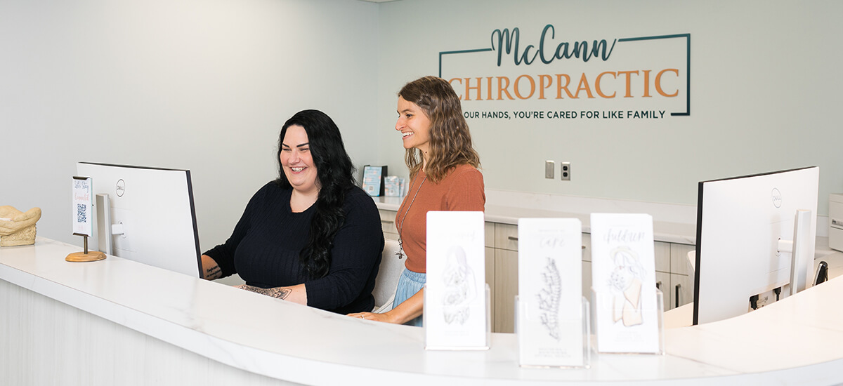 Staff at the McCann Chiropractic front desk