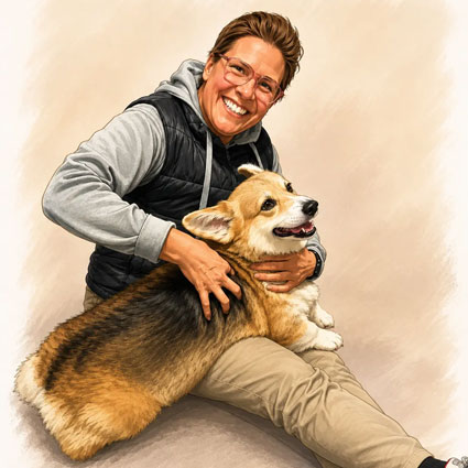 Dr. Paige with Pet