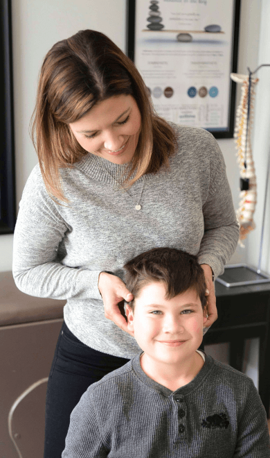 Doctor adjusting patient
