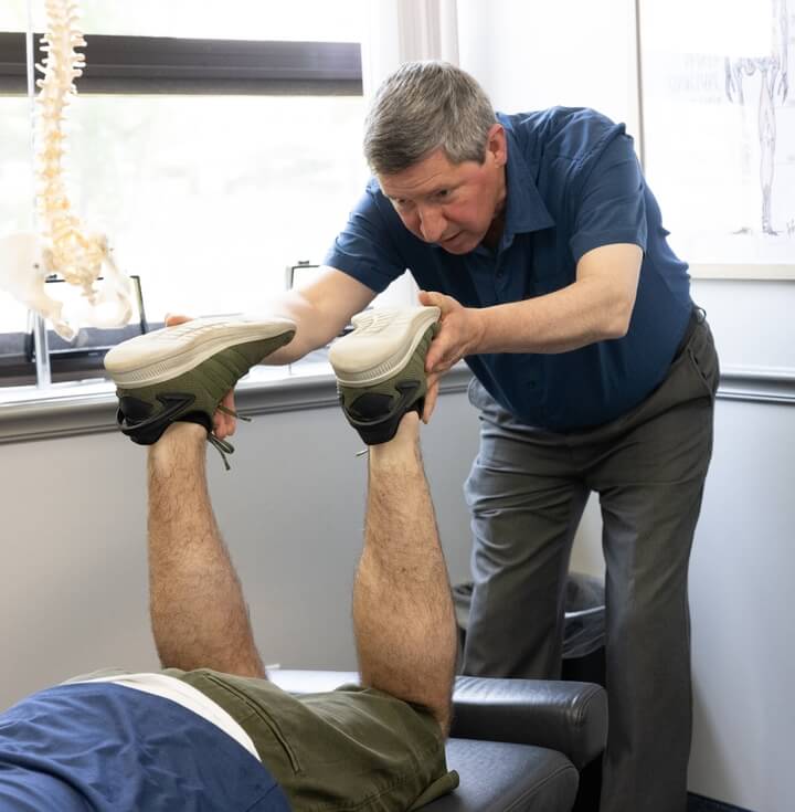 Checking patient legs