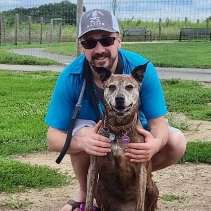 Dr. Ryan Messina with dog