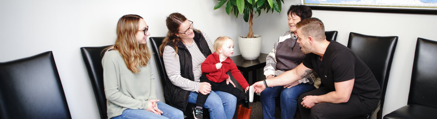 Dr. Rignell with patient