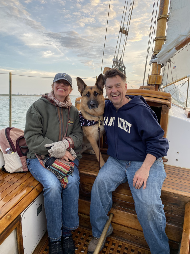 Dr. Buik and her husband with Max
