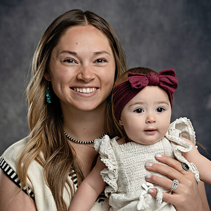 Brinlee with baby