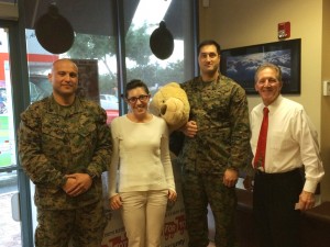 Marine Corps with Castro Valley Chiropractor and staff