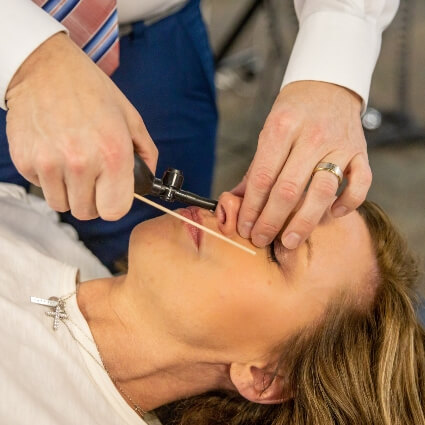 Nasal Specific Technique applied to patient
