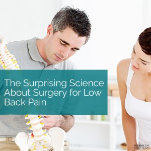 Week 4 - The Surprising Science About Surgery for Low Back Pain (a)