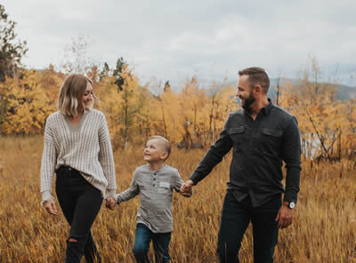 Dr Zak and family in the field