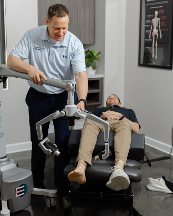 Bryant patient receiving laser therapy