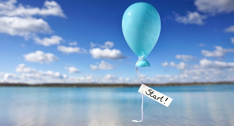 Blue balloon with a not attached to it