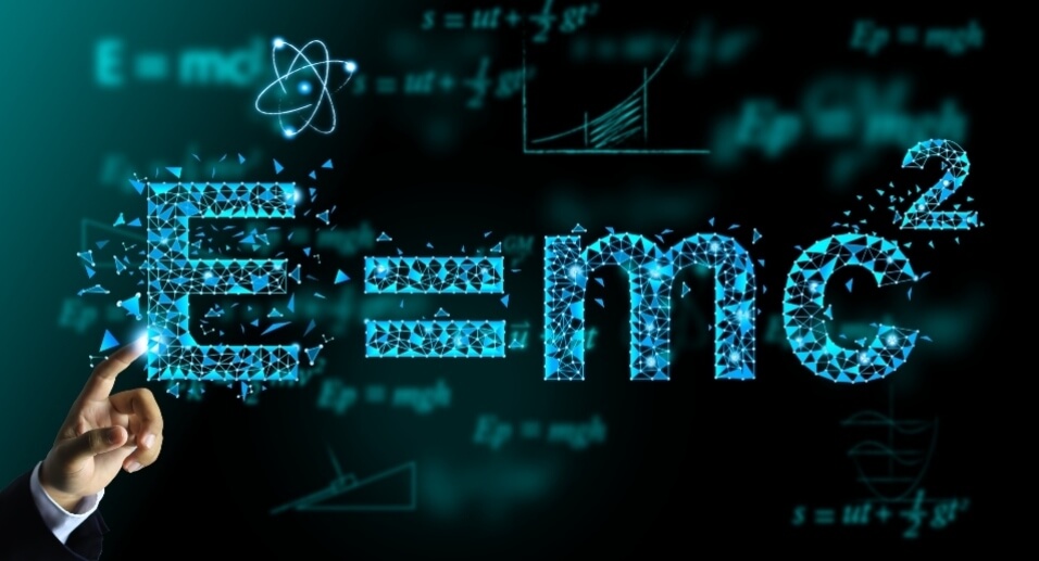 E = MC squared graphic