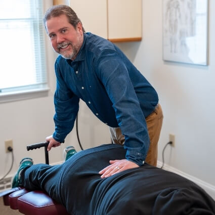 Dr. Kirk adjusting Smyrna patient