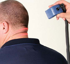 Cold Laser used on a neck Cold Laser used on a neck