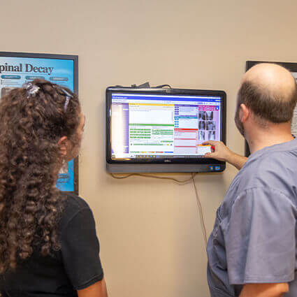 Dr. Cole explaining x-ray