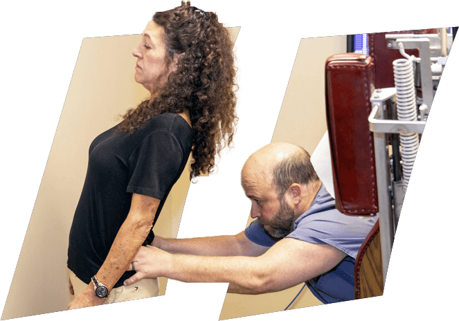 checking woman's back