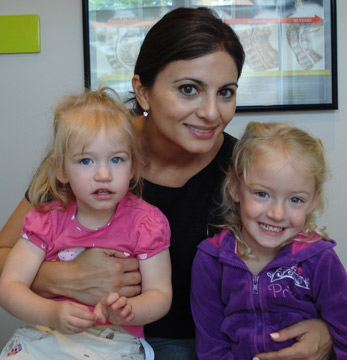 Burlington chiropractor Dr. Lardi and children 