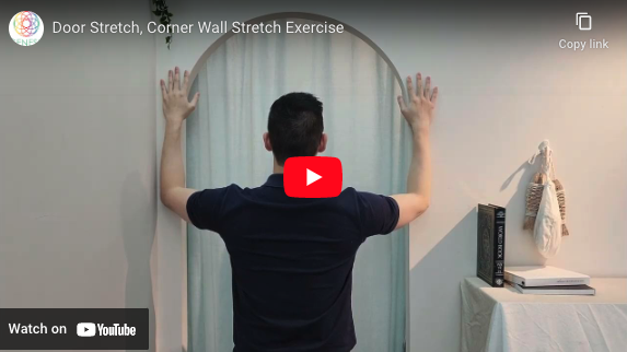 DOOR STRETCH, CORNER WALL STRETCH EXERCISE
