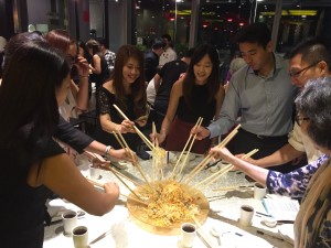 Lo hei toss at resturant