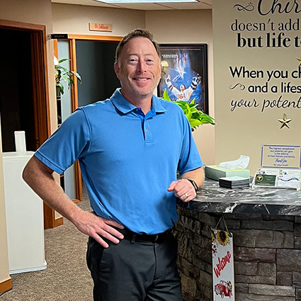 Dr. Douglas Yost at our front desk