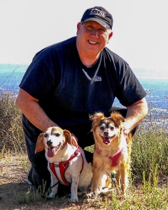 Dr. Salse with his dogs