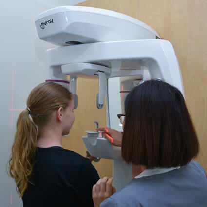 Girl getting pano xray