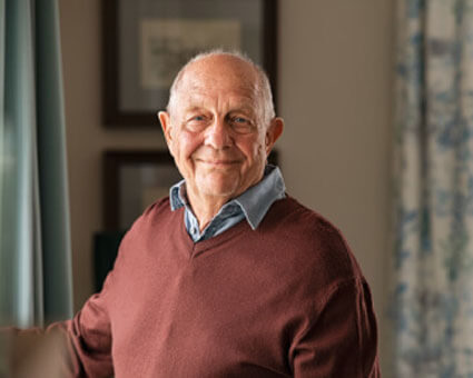 older man smiling