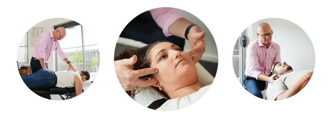 collage of Chiropractic adjustments