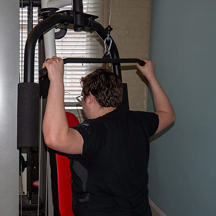 person working out in our gym