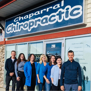 Chaparral Chiropractic Wellness Centre team outside office