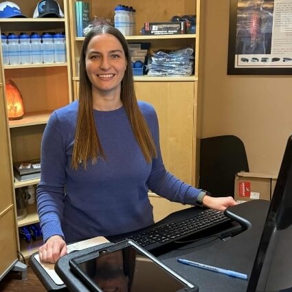Kaitlin at our front desk