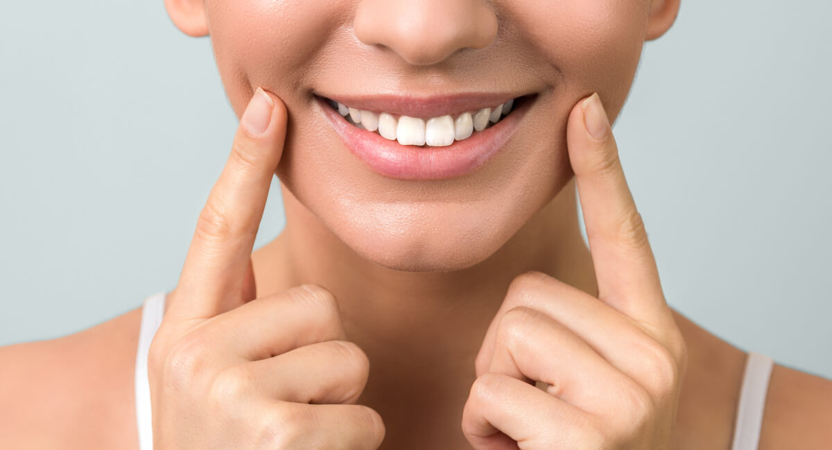 Woman with a big beautiful smile