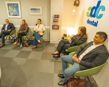 Patients sitting in waiting room