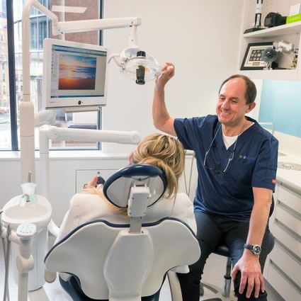 Patient in dental chair