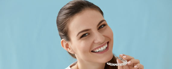woman with Invisalign