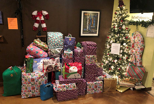 Christmas presents under our tree