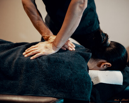 Chiropractic adjustment female patient