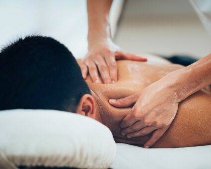 Massage therapy male patient