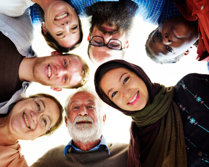 Group of multi-cultural people