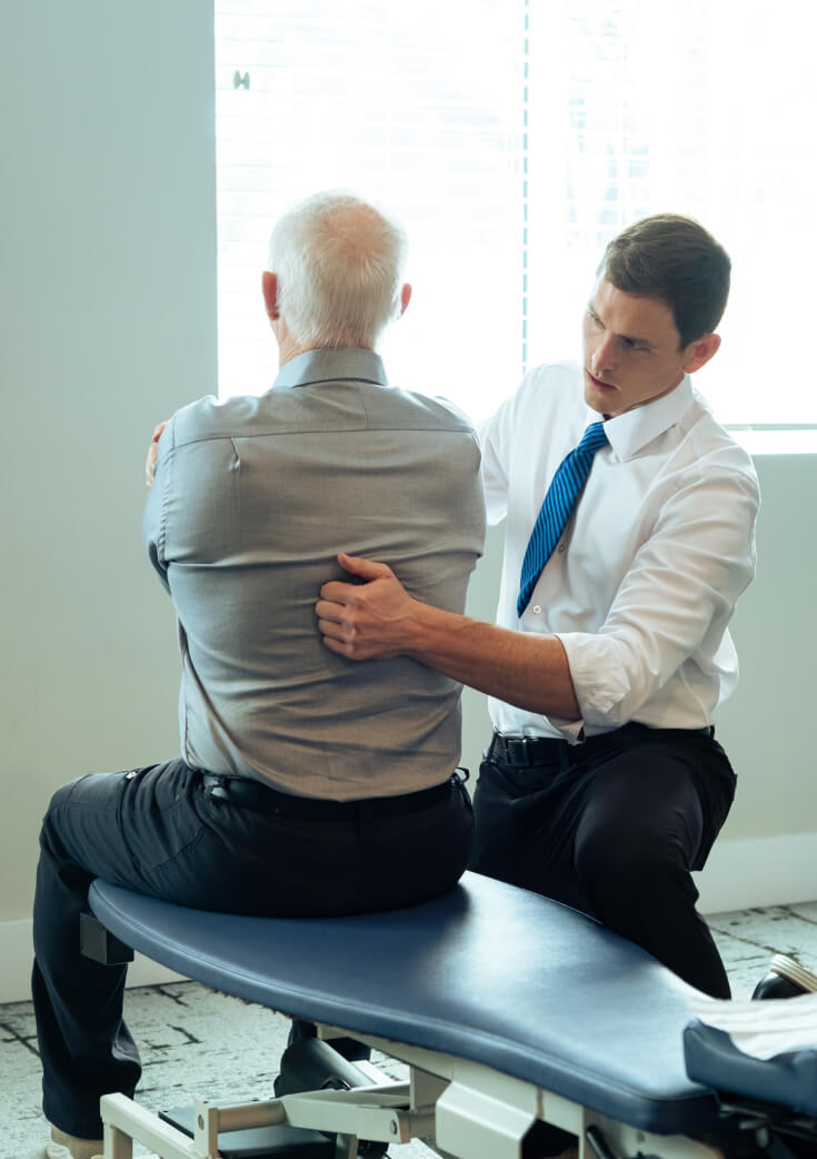 Dr. Josh with patient