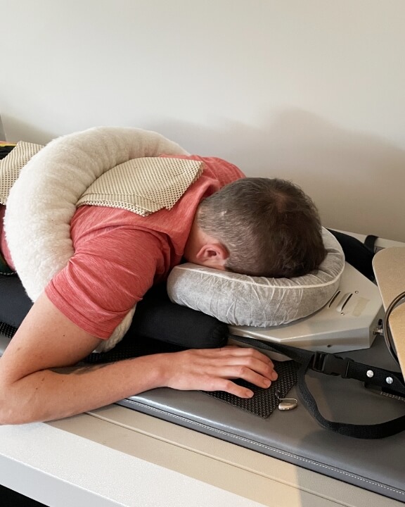 Male patient treated with Spinal Decompression