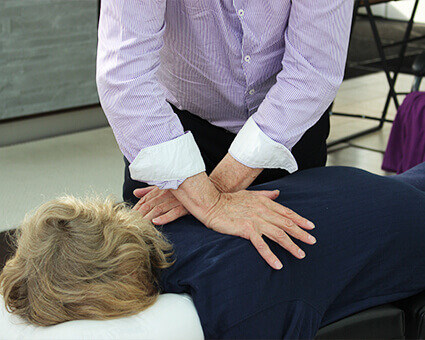 Close-up of back adjustment