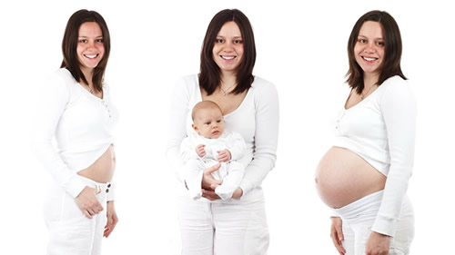 woman pregnancy to child birth stage