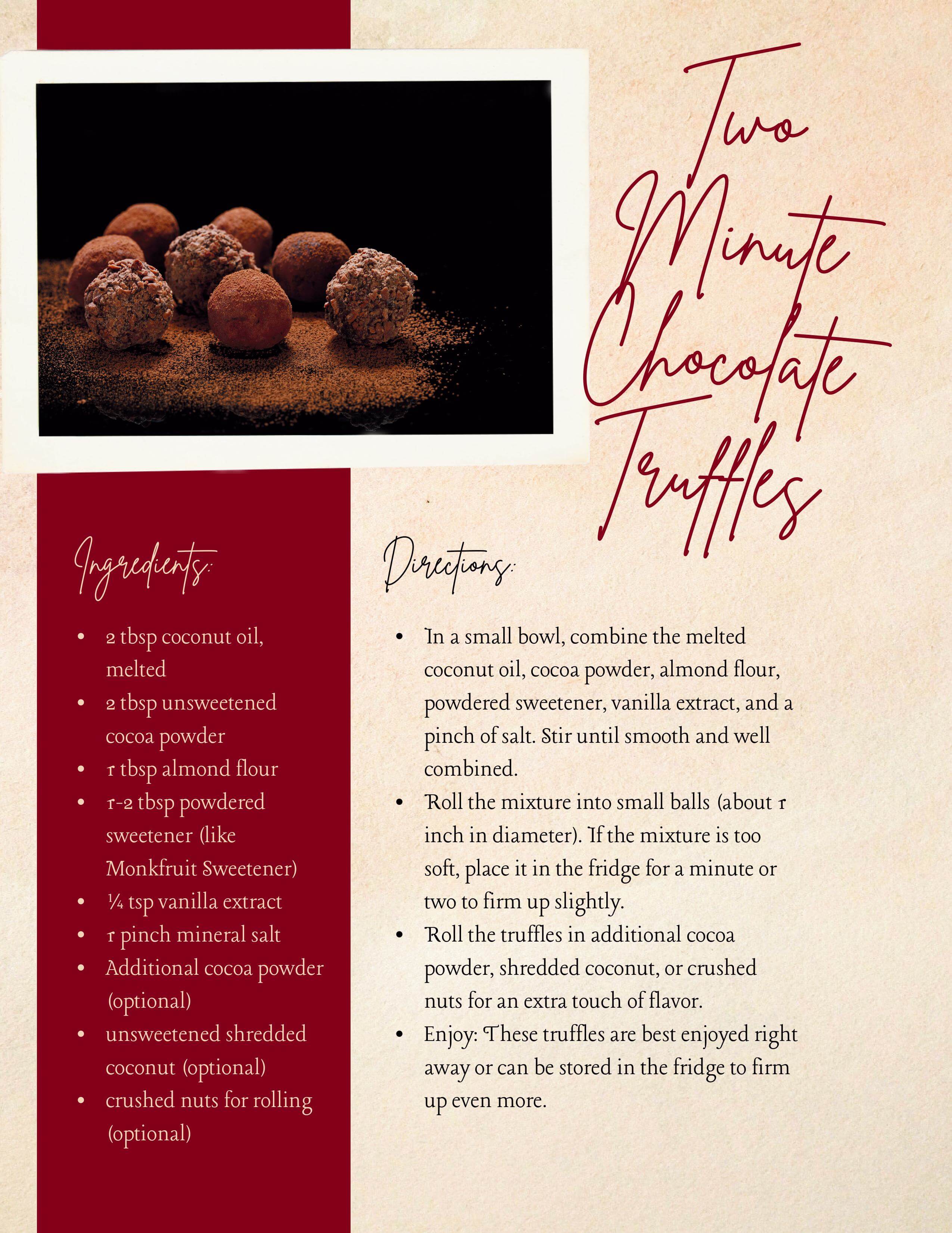 Indulge in Guilt-Free Sweetness: Try Our Two-Minute Chocolate Truffles February 2025 Recipe!